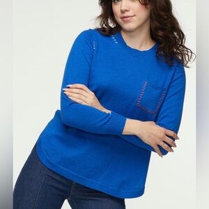 ZAKET & PLOVER - Blue Sweater with Pocket Detail